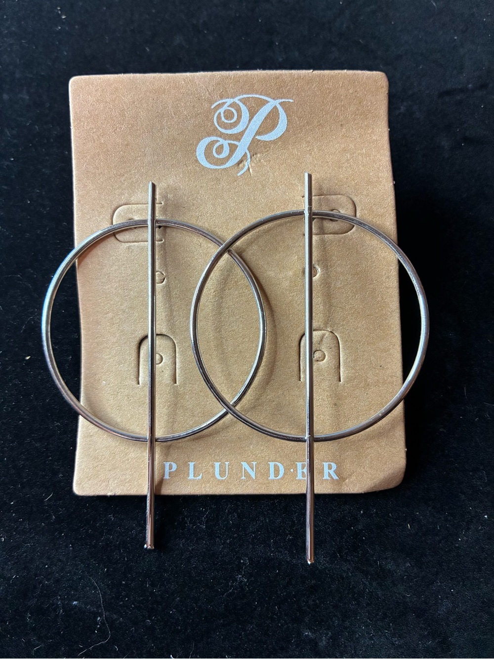 Plunder Silver Circle & Cross Pin Hair Clips NWT - Picture 3 of 4